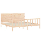 Bed Frame without Mattress 200x200 cm Solid Wood Pine