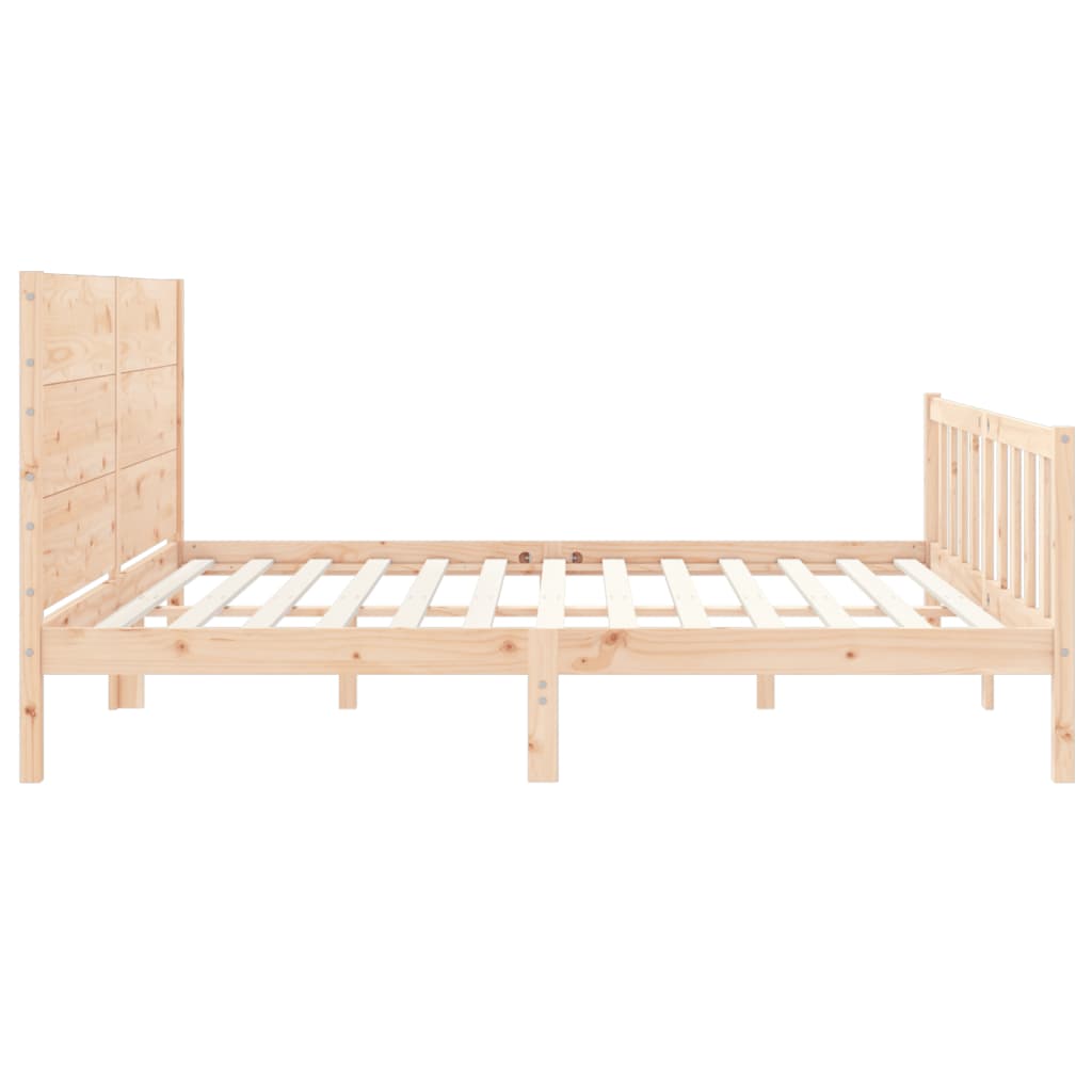 Bed Frame without Mattress 200x200 cm Solid Wood Pine