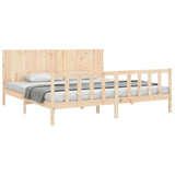 Bed Frame without Mattress 200x200 cm Solid Wood Pine