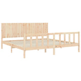 Bed Frame without Mattress 200x200 cm Solid Wood Pine