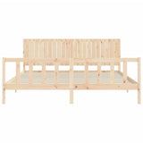 Bed Frame without Mattress 200x200 cm Solid Wood Pine