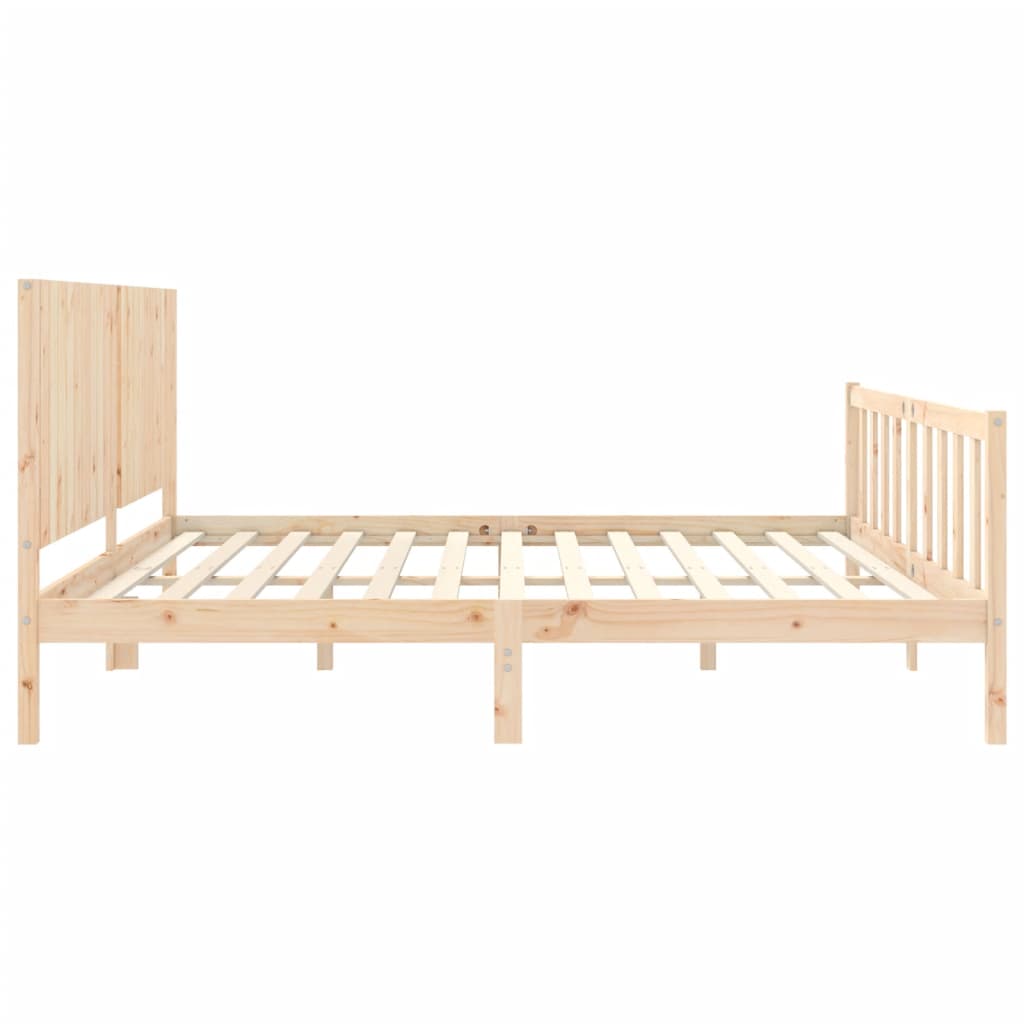 Bed Frame without Mattress 200x200 cm Solid Wood Pine