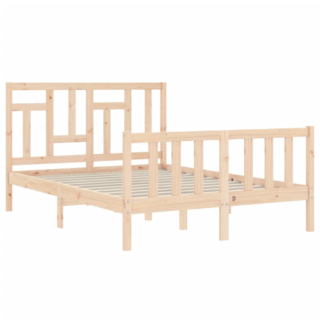 Bed Frame without Mattress 140x200 cm Solid Wood Pine