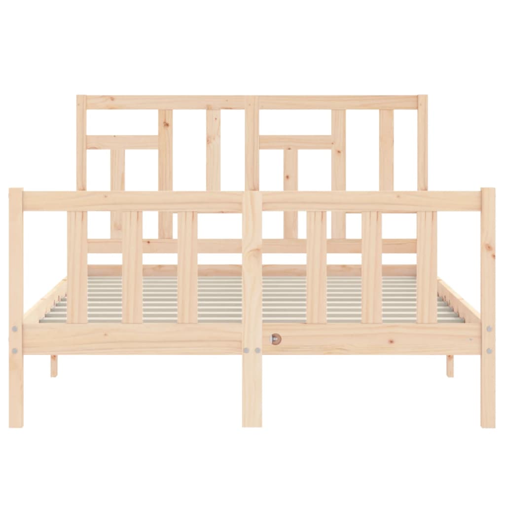 Bed Frame without Mattress 140x200 cm Solid Wood Pine