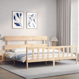 Bed Frame without Mattress Super King Size Solid Wood Pine