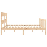 Bed Frame without Mattress Super King Size Solid Wood Pine