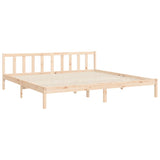 Bed Frame without Mattress Super King Size Solid Wood Pine