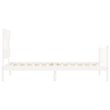 Bed Frame without Mattress White 100x200 cm Solid Wood Pine