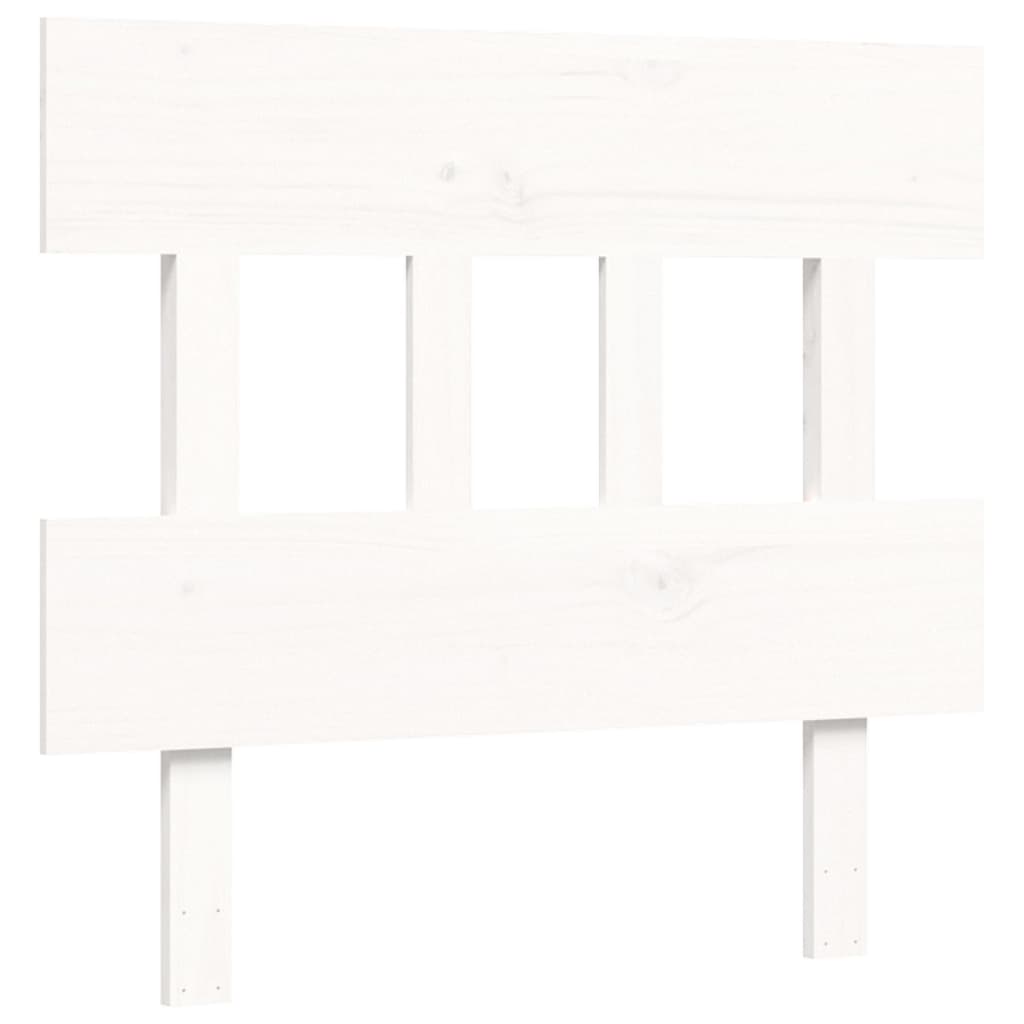 Bed Frame without Mattress White 100x200 cm Solid Wood Pine