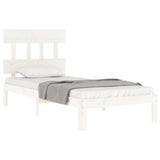 Bed Frame without Mattress White 90x200 cm Solid Wood Pine