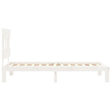 Bed Frame without Mattress White 90x200 cm Solid Wood Pine