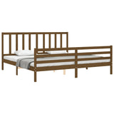 Bed Frame without Mattress Honey Brown 200x200 cm Solid Wood Pine