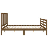 Bed Frame without Mattress Honey Brown 200x200 cm Solid Wood Pine