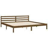 Bed Frame without Mattress Honey Brown 200x200 cm Solid Wood Pine