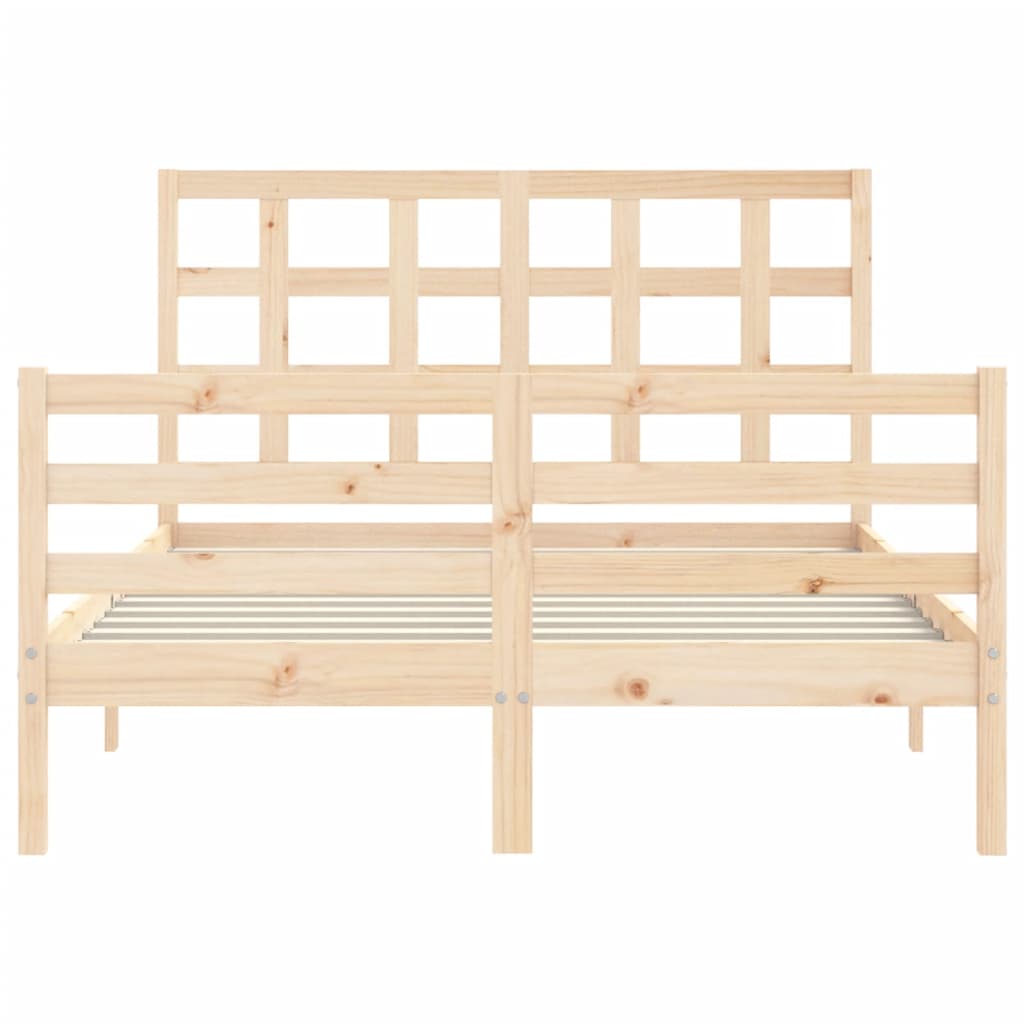 Bed Frame without Mattress Small Double Solid Wood