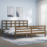 Bed Frame without Mattress Honey Brown 200x200 cm Solid Wood