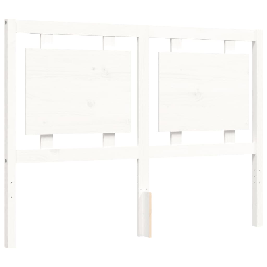 Bed Frame without Mattress White Small Double Solid Wood