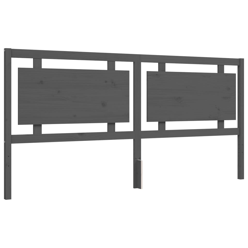 Bed Frame without Mattress Grey 200x200 cm Solid Wood