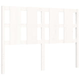 Bed Frame without Mattress White Double Solid Wood