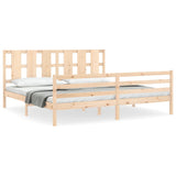 Bed Frame without Mattress Super King Size Solid Wood