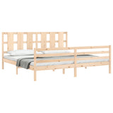 Bed Frame without Mattress Super King Size Solid Wood