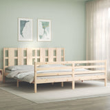 Bed Frame without Mattress Super King Size Solid Wood