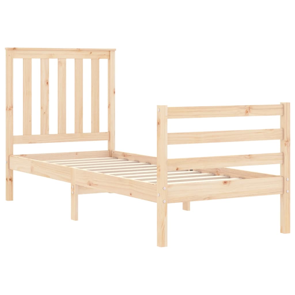 Bed Frame without Mattress Small Single Solid Wood