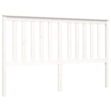 Bed Frame without Mattress White King Size Solid Wood