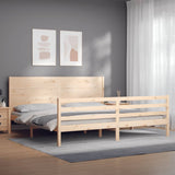 Bed Frame without Mattress 200x200 cm Solid Wood