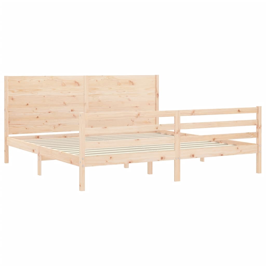 Bed Frame without Mattress 200x200 cm Solid Wood