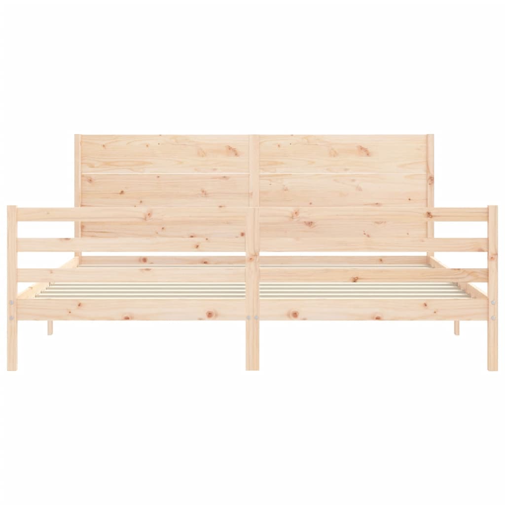 Bed Frame without Mattress 200x200 cm Solid Wood