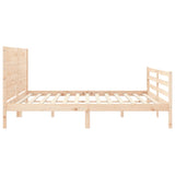 Bed Frame without Mattress 200x200 cm Solid Wood