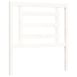 Bed Frame without Mattress White Single Solid Wood