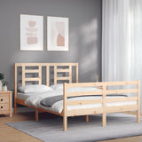 Bed Frame without Mattress 140x190 cm Solid Wood