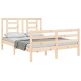 Bed Frame without Mattress 140x190 cm Solid Wood