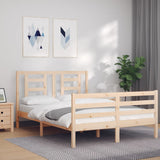 Bed Frame without Mattress 140x190 cm Solid Wood