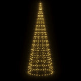 Christmas Tree Light on Flagpole 550 LEDs Warm White 300 cm