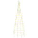 Christmas Tree Light on Flagpole 550 LEDs Warm White 300 cm