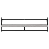 Wall Shelves with Bars 2 pcs Grey Sonoma 100x25x30 cm