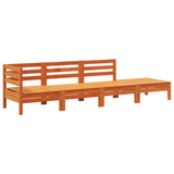 Garden Sofa 4-Seater Wax Brown Solid Wood Pine