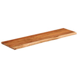 Wall Shelf 110x30x2.5 cm Rectangular Solid Wood Acacia Live Edge