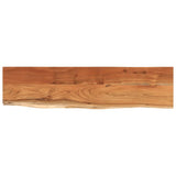 Wall Shelf 120x30x2.5 cm Rectangular Solid Wood Acacia Live Edge