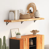 Wall Shelf 120x20x3.8 cm Rectangular Solid Wood Acacia Live Edge