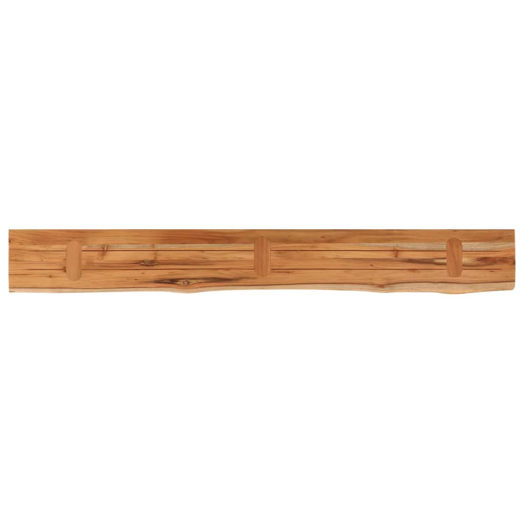 Wall Shelf 160x20x3.8 cm Rectangular Solid Wood Acacia Live Edge