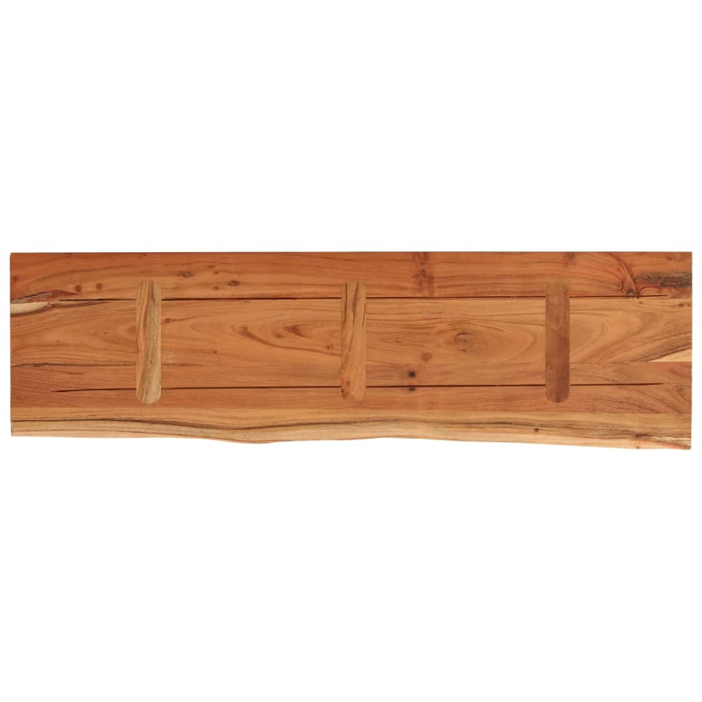 Wall Shelf 110x30x3.8 cm Rectangular Solid Wood Acacia Live Edge