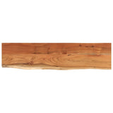 Wall Shelf 120x30x3.8 cm Rectangular Solid Wood Acacia Live Edge