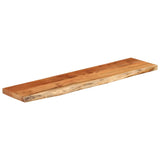 Wall Shelf 120x30x3.8 cm Rectangular Solid Wood Acacia Live Edge