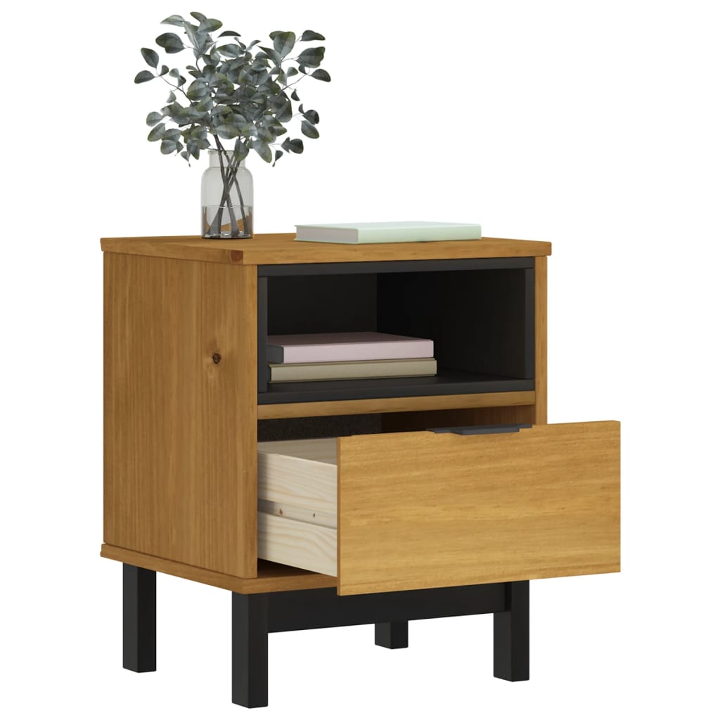 Bedside Cabinet "FLAM" 40x35x50 cm Solid Wood Pine