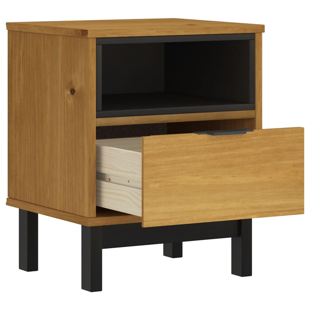 Bedside Cabinet "FLAM" 40x35x50 cm Solid Wood Pine