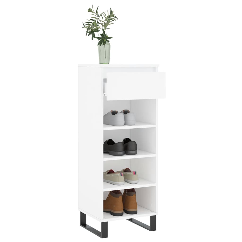 Shoe Cabinet White 40x36x105 cm Engineered Wood